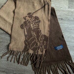 RALPH LAUREN SCARF -BROWN 2-shades SCARF gender neutral